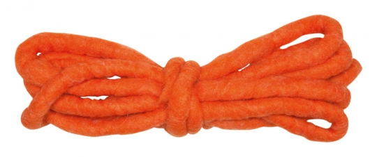 Filz-Wollschnur mit Jute-Seele Orange