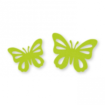 Filz-Schmetterling 2 Größen im Set hellgrün