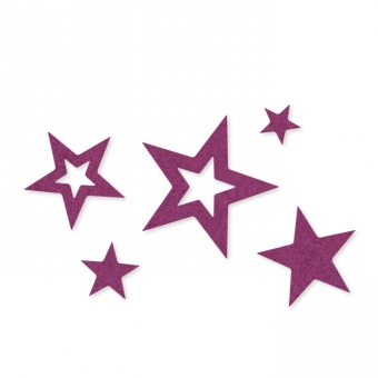 Filz-Sortiment "Sterne" 30 Stck violet