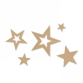 Filz-Sortiment "Sterne" 30 Stck beige