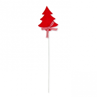 Drahtstecker "Weihnachtsbaum" rot