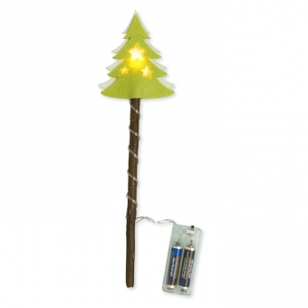 LED-Stecker "Tannenbaum" Pastellgrün/Creme