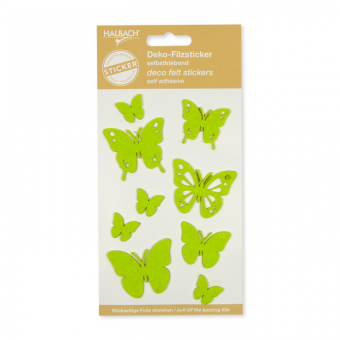 Filz-Sticker "Schmetterlinge" grn