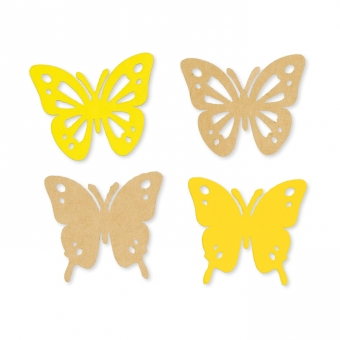 Papier-Sortiment "Schmetterlinge" pastellgelb/gelb