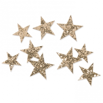 Glitter Streusortiment "Sterne" mit Glitter Gold