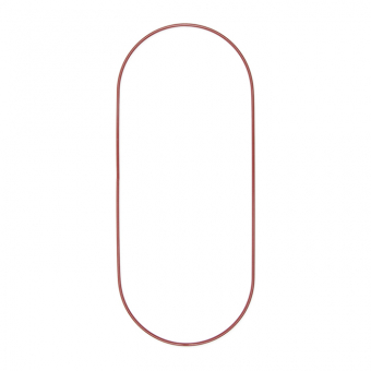Metalldeko "Oval" 40 x 17 cm | Rosenholz