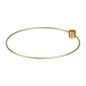 Metall-Kerzenhalter "Ring" 25 cm | Gold