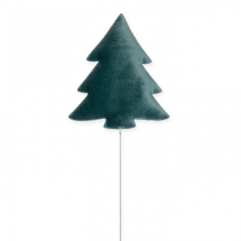 Drahtstecker "Samt-Baum" Salbeigrn