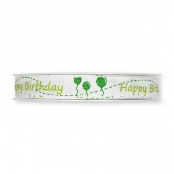 Druckband "Happy Birthday" grasgrn/grn