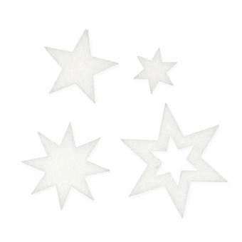 Sticker Filz-Sterne Creme