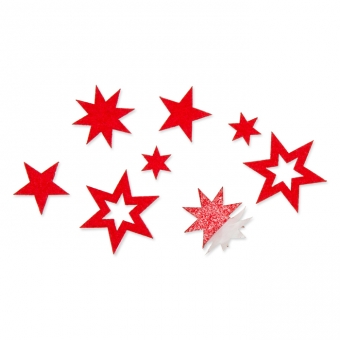 Sticker Filz-Sterne Rot