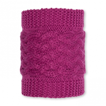 Deko-Strickschlauch "Flechtmuster" pink