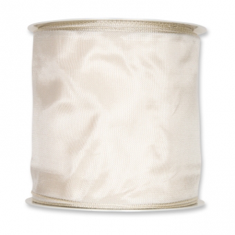 Standard Drahtkantenband 100 mm | Creme (70)