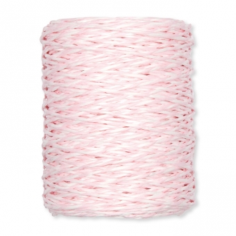 Papierkordel, 2-farbig rosa/weiß