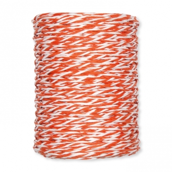Papierkordel, 2-farbig orange/wei