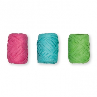 Papier-Raffia-Set 3 x 10 m pink/trkis/grn