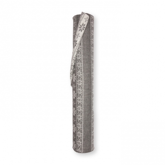 Dekostoff Strick-Optik "Norweger-Muster" 500 mm | grau/weiß
