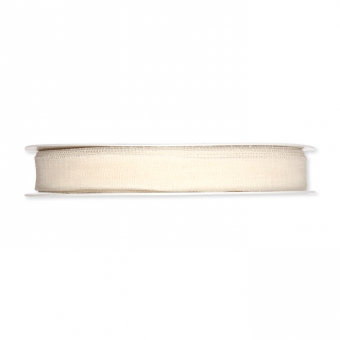 Dekorationsband "Leinenoptik" 15 mm | creme