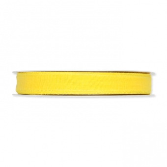 Dekorationsband "Leinenoptik" 15 mm | gelb