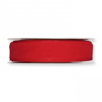 Dekorationsband "Leinenoptik" 25 mm | rot