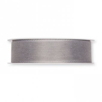 mattes Taftband Baumwolloptik 25 mm | Grau (22)