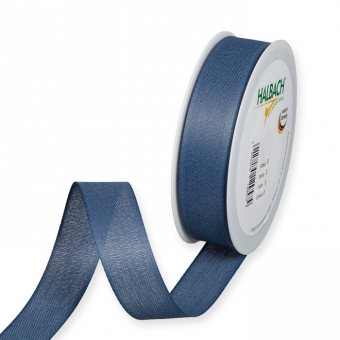 mattes Taftband Baumwolloptik 25 mm | Jeansblau (50)