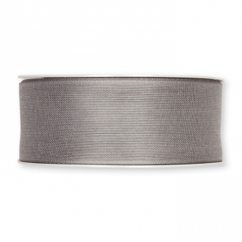 mattes Taftband Baumwolloptik 40 mm | Grau (22)