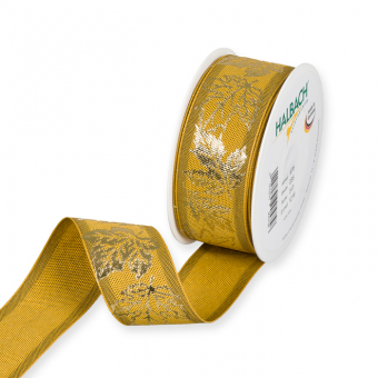 Druckband "Goldenes Herbstlaub" Honiggelb/Gold