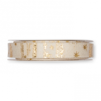 Filz-Druckband "Sternchen" creme/gold