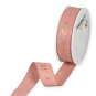 Druckband "Frohe Weihnachten", Farbe: Rosa/Gold