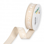 Druckband "Schmetterlinge", Farbe: Beige/Wei