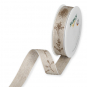 Leinen-Druckband "Zweige", Farbe: Natur/Wei/Braun