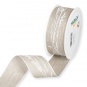 Leinen-Druckband "Grser", Farbe: Natur/Wei