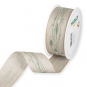 Leinen-Druckband "Grser", Farbe: Natur/Salbeigrn