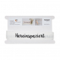 Druckband "Hereinspaziert", Farbe: Wei/Schwarz