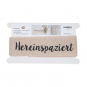 Druckband "Hereinspaziert", Farbe: Natur/Schwarz