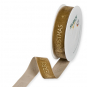 Samt-Druckband "Merry Christmas", Farbe: Natur/Gold