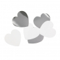 Streudeko "Herzen", Farbe: Weiß/Silber Folie