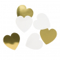 Streudeko "Herzen", Farbe: Weiß/Gold Folie