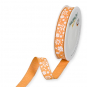 Druckband "Bltenkonfetti", Farbe: Orange/Wei