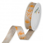 Leinen-Druckband "Blten", Farbe: Orange
