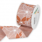 Druckband "Blten" - Wildseide Optik, Farbe: Sienna/Wei