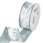 Druckband "Bltter", Farbe: Jade/Wei