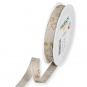 Druckband "Bltter", Farbe: Leinen/Hellbraun