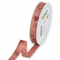Druckband "Bltter", Farbe: Rosenholz/Dunkelrot