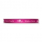 Jacquardband "Schrift", Farbe: pink/wei