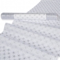 Organza Glitterdruck "Stern-Muster", Farbe: Silber