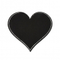 Tafelstoff-Sticker "Herz", Farbe: Schwarz