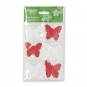Papier-Anhänger "Schmetterling", Farbe: weiß/rot