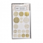 Papier-Sticker Kreise, Farbe: wei/gold